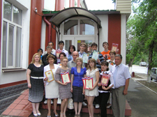 Коллективное фото на память с победителями олимпиады «Экспресс надежды».